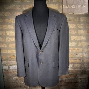 44R Geoffrey Beene Cashmere LambsWool Blend Gray Blazer Sport Coat Jacket
